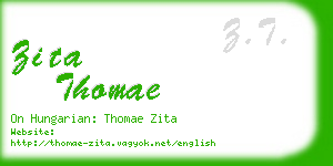 zita thomae business card